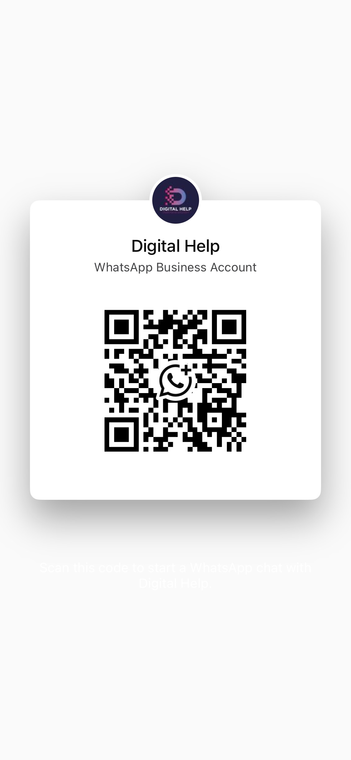 WhatsApp QR Code Digital Help
